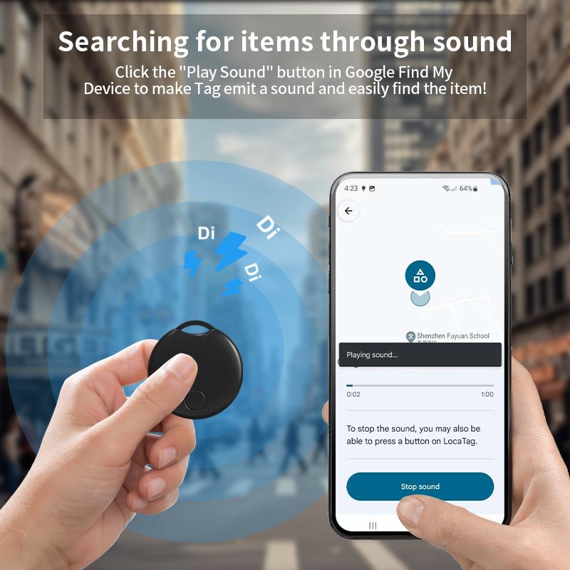 1/ 2pcs For Google Smart GPS Tracker Work With Android Find My Bluetooth Locator Keys Elderly Pet Finder for Samsung Vivo Phones