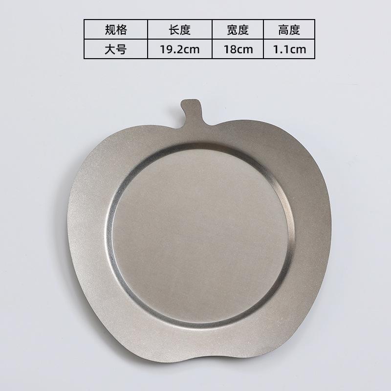 Vintage Stainless Steel Steak Dinner Plates Fruits Dessert Vegetable Shallow Plate Kitchen BBQ Picnic Restaurant Hotel Tableware