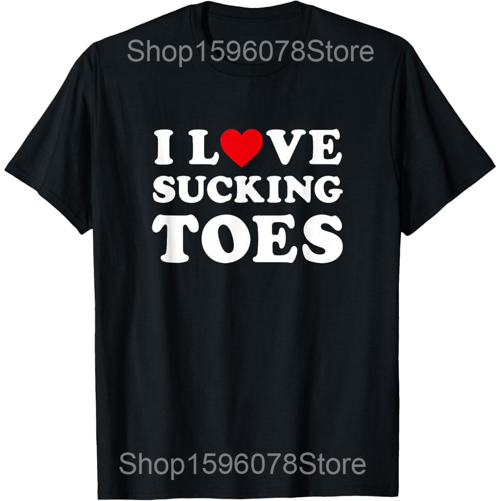 I Love Toes Red Heart Funny Foot Graphic T Shirts Men Women Cotton Humor Streetwear Tee Shirt Short Sleeve Unisex Loose Clothing