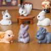 10Pcs Miniature Rabbit Figurines Resin Animal Statues Perfectly for Easter Decorations and Birthday Cake Toppers
