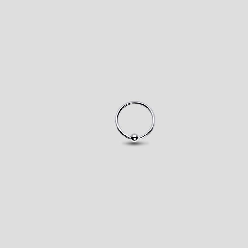 

F136 Pure Titanium Alloy BCR Card Ball Ring Lip Ring Eyebrow Ring European and American Earrings Multi-Purpose Ring Nose Ring Female Piercing Ornament Army Green