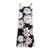 Lässiges Boho-Strandkleid für Damen mit Blumendruck, ärmellos, süß, fließendes Tank-Kleid
