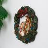 Christianity Christmas Wreath Wall-mounted Festival Decoration Pendant Can Emit Light Resin Arts And Crafts A Living Room Jesus