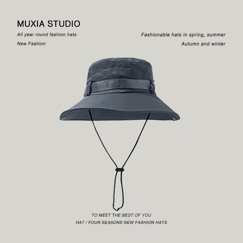 Rainproof Sun Hat Men and Women Sun Hat Bucket Hat Fashion Versatile Anti-ultraviolet Camping Fishing Fisherman Hat Men