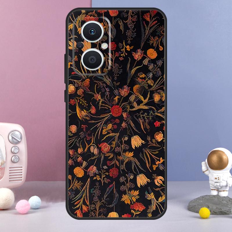 Flower Plant Art Funda For OPPO Reno 11 F 12F 13F 14F 10 12 13 14 Pro 7 8 Lite OPPO Find X9 X6 X5 X8 Pro Case