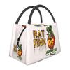Rat Fink Animace Anime Kreslený Izolované Obědové Tašky pro Ženy Nepropustná Termo Chladicí Obědová Krabička Kancelář Piknik Cestování