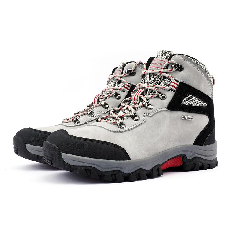 

Осенние мужские ботинки до щиколотки больших размеров 39–47, нескользящие уличные ботинки, мужская обувь 47 светло-серый