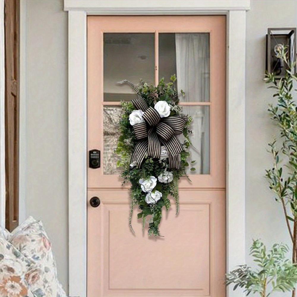 Teardrop Wreath Artificial Sunflower Wreath Summer Fake Sunflower Spring Sunflower Swag Door Hanging Wreath Simulation Hanging Wreath Spring Decor