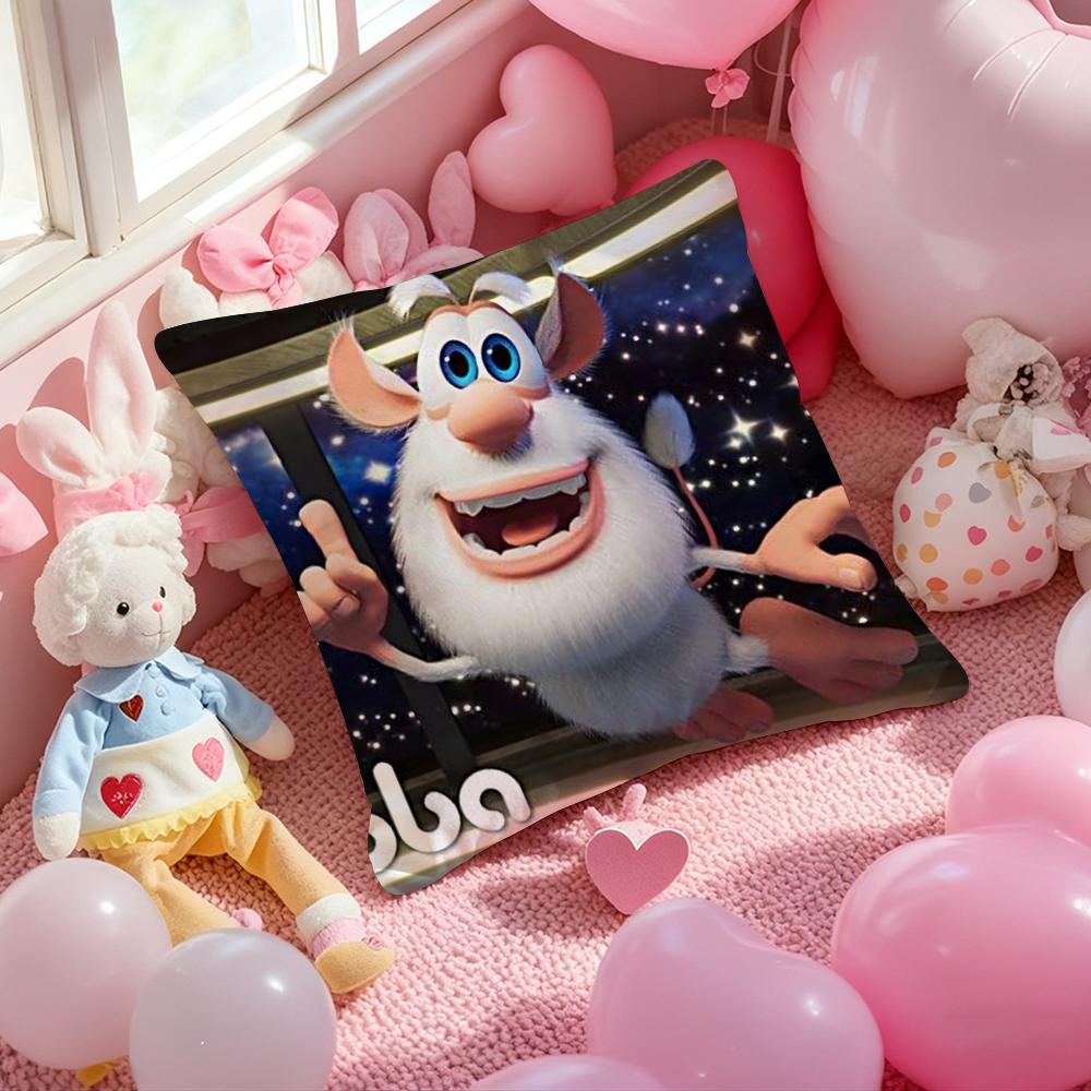 Fourbob-Booba Cute Cushion Cover Pattern Printed Pillowcase for Living Room Sofa Cushion Cover & Bedroom Decor