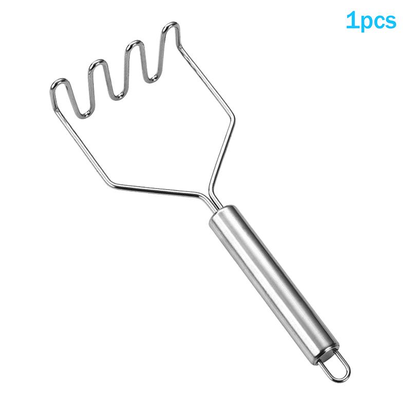 1/2Pcs Stainless Steel Wave Potato Masher - Ideal For Kitchen Vegetable And Fruit Puree - Kitchen Essentials,Durable Kitchenware