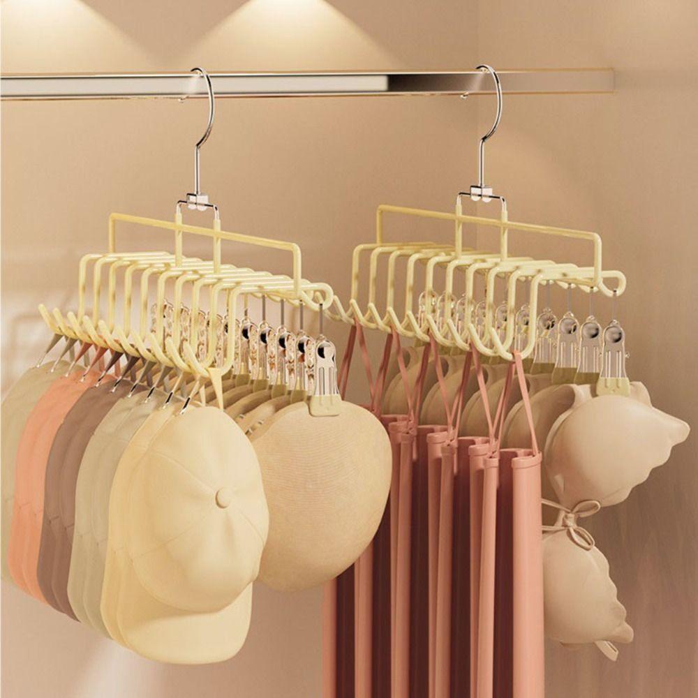 Hanging Baseball Hat Organizer Rack 10 Clips Towel Hanger Clip Peaked Cap Storage Holder  Sock