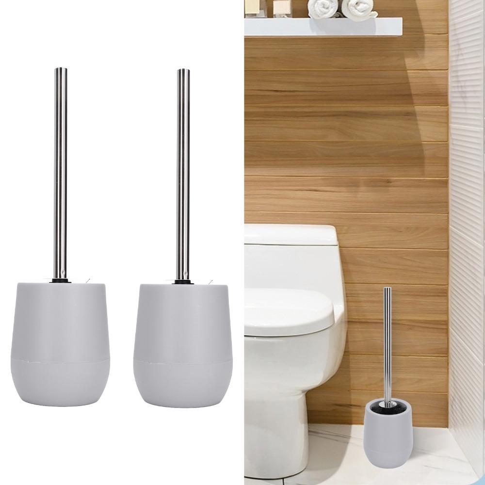 Stainless Steel PP Toilet Bowl Cleaner Brush Toilet Brush and Holder Bathroom Washroom серый