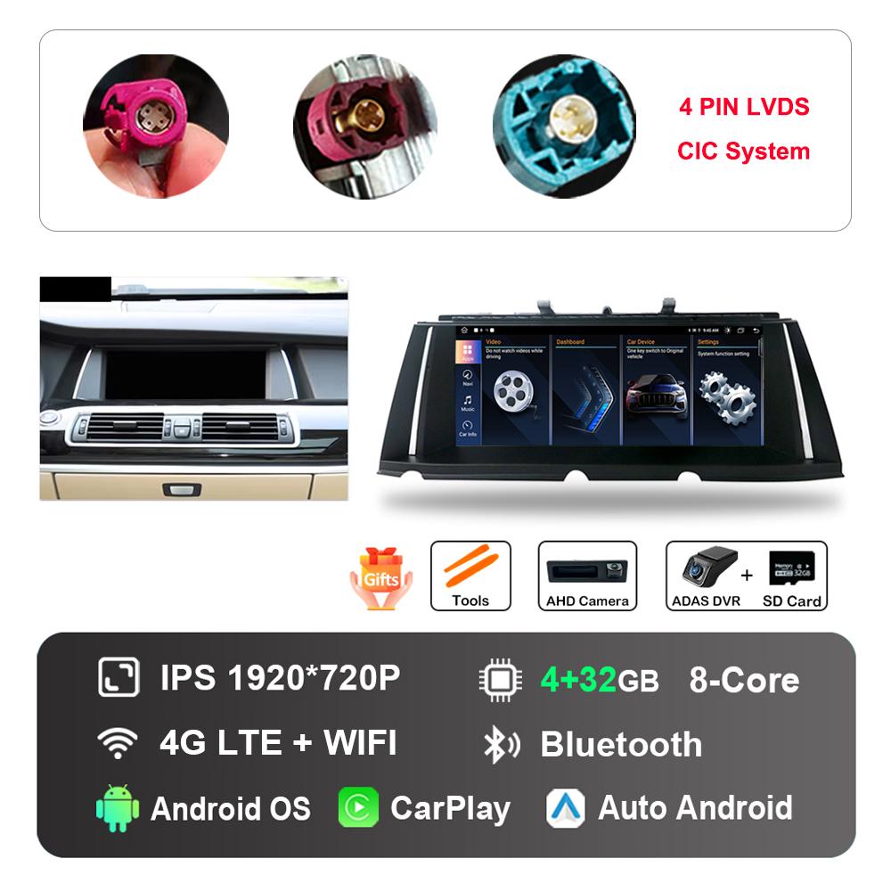 10.25 inch Android Car Radio Multimedia Player HD Touch Screen for BMW 7 Series F01 F02 2009 - 2015 CIC NBT System DSP Stereo