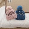Japanese Style Retro Rabbit Fur Ball Pullover Hat  Women's Large Head Girdle  Warm Woolen Knitted Hat  Ear Protecting Cold Hat