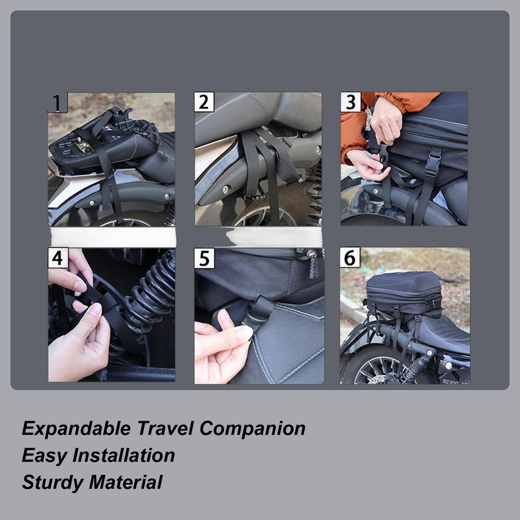 Motorcycle Bag 20L-28L Expandable Handbag Waterproof Motorcycle Helmet Bag For Motorbike Scooter Dirt Bike Touring Commuting