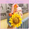 Adorable Plush Crocheted Sunflower Keychain Ideal For Backpacks And Gifts