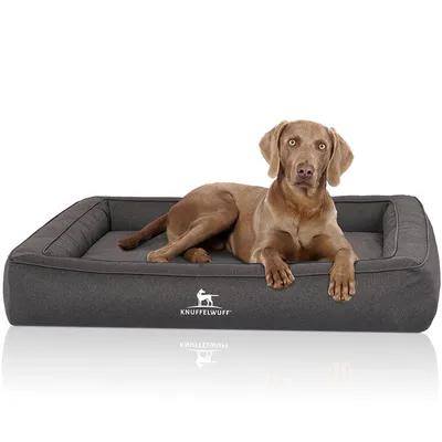 Knuffelwuff Yukon Orthopaedic Dog Bed, M–L, 85 × 65 × 17 Cm, Anthracite