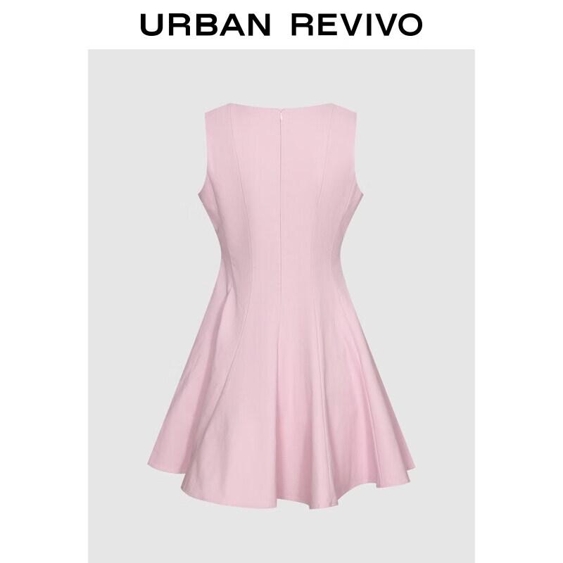 UR2026 Women's Solid Cotton Mini Dress