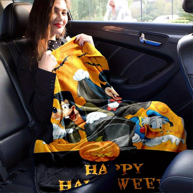 1pc,Halloween Mickey Mouse Throw Blanket Home Decor, Couch, Outdoor Use, Gifts, Flannel Blankets, Bedroom, Living Room, Travel
