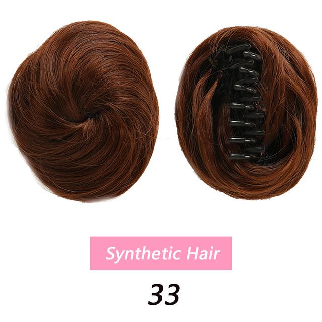 LUPU Synthetic Hair Bun Claw On Chignon Scrunchy Hairpieces PonyTail Chignon For Women Hair Extensions High Temperture Fiber