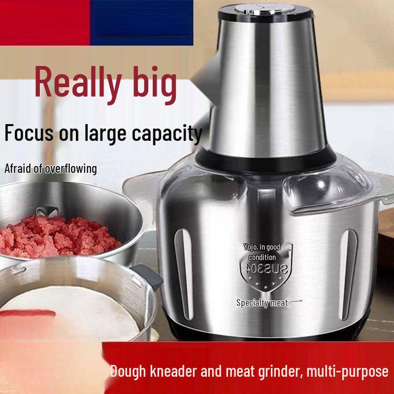 German Electric Meat Grinder & Vegetable Chopper: Stainless Steel, Multi-Functional Blender & Chili Cooker