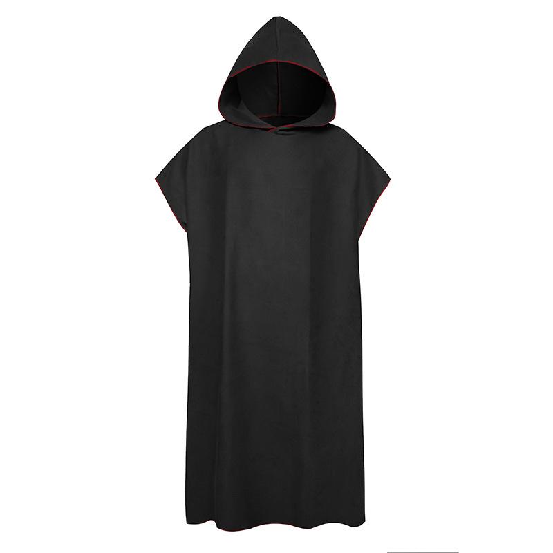Microfiber Quick-dry Beach Towel Hooded Bathrobe for Swimming Adults