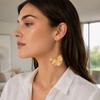 Vintage Chic Long Design Earrings Layered Petal Design Flower Pendant Earrings  Jewelry Accessories