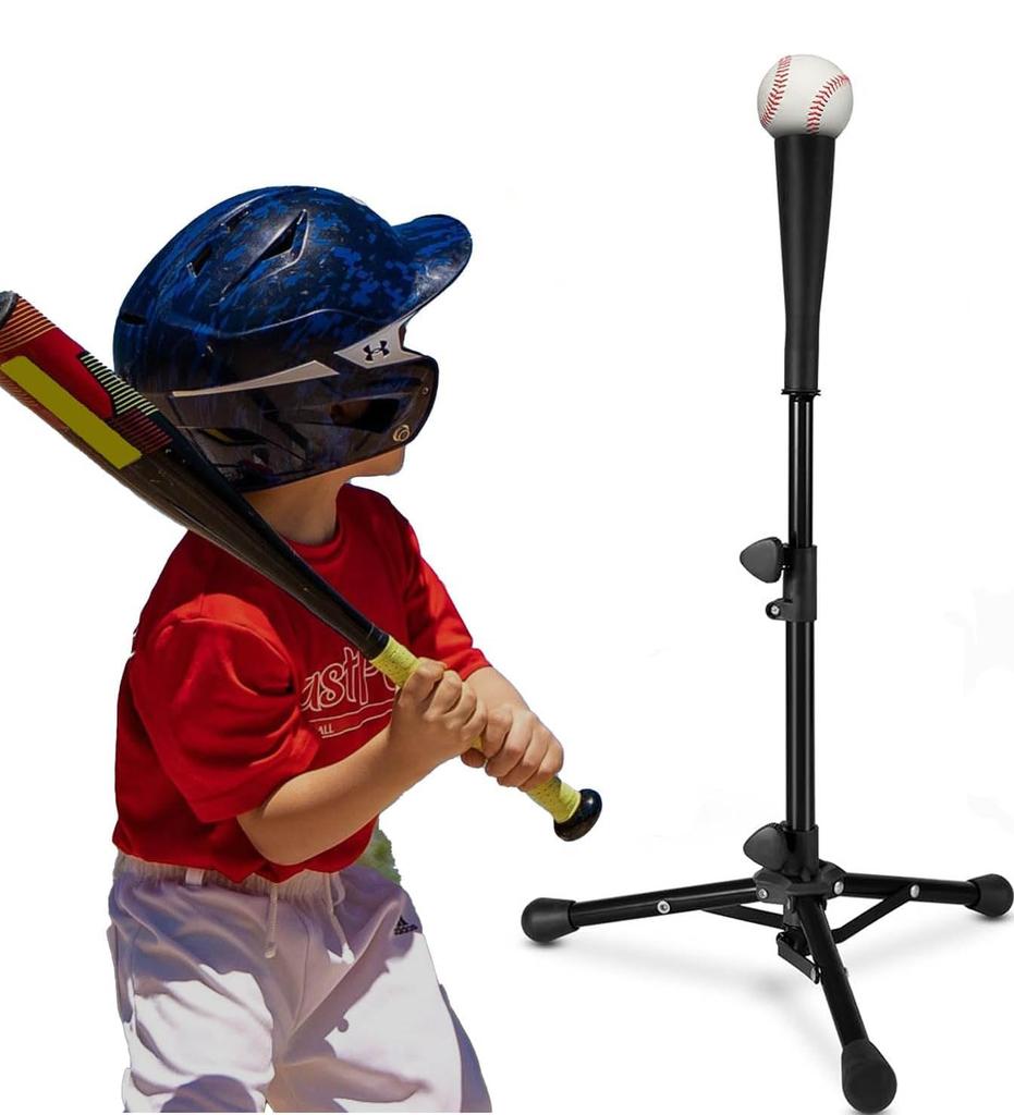Baseball Kids Batting Tee Batting Height Adjustable Tee Stand Ball Holder Practice Hitting Softball Hardball Youth Baseball Softball Swing Training