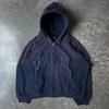 New American Retro Women Zipper Sweatshirt Gothic Letter Star Print Hoodie Trendy Men Casual Jacket