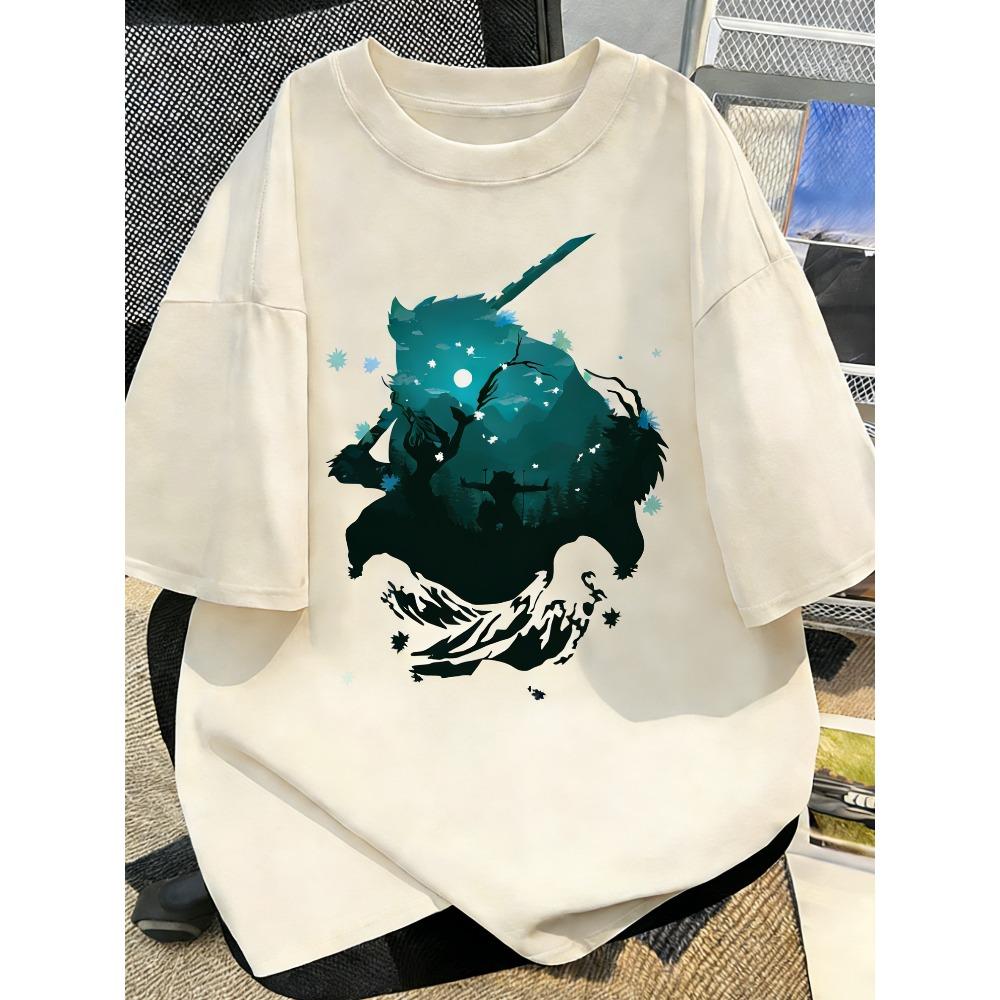 

Summer Plus Size Demon Slayer Anime Printed Unisex and Women Tshirt Casual Parent Child Top Fashion Street Cotton Y2K Harajuku S