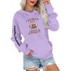 Women's Fashionable, Casual, Comfortable Round-neck, Hooded, Long-sleeved, Rugby-print Warm Sweater