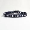 Women's Glittering Crystal PU Leather Belt for Trousers and Dresses Western Cowgirl Punk Styles Waiststrap for Daily