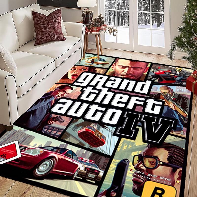 Grand Theft Auto V: Приключения ковровые напольные коврики Декор для дома Украшение для общежития Подушка для офисного кресла Искусство
