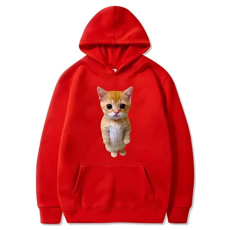 2025 Autunm Funny Cat Printed Women Casual Multi-color Hoodies Women Men Harajuku Pullover Girl Boy Casual Fashion Clothes Tops
