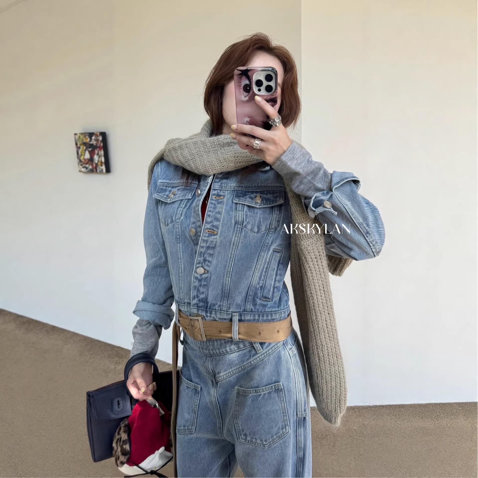 AK Korean Goods: 2026 Spring Designer Denim Jacket Medium