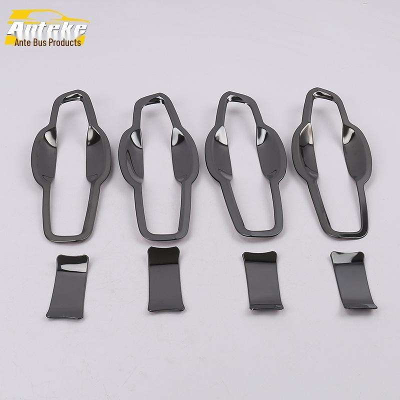 Fits 18 Lynk&Co 03 Models: Door Bowl Bright Ring & Protective Film Set - Anti-Scratch, Wear-Resistant Car Accessory.