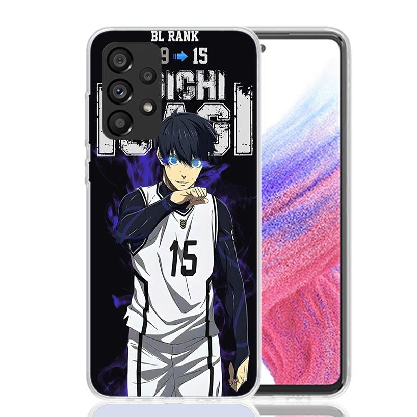 Blue Lock Isagi Yoichi Phone Case for Samsung Galaxy A52 A51 A50S A12 A22 A32 A72 A10S A30S A31 A71 Note 20 Ultra 10 Plus S10 Ga