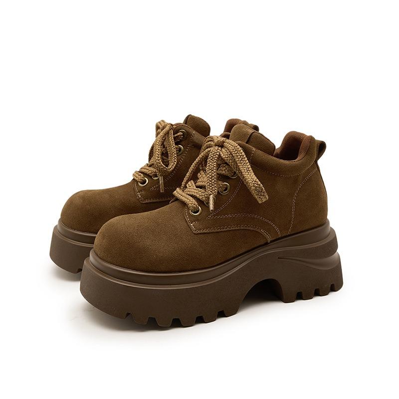Thick-soled Martin Boots Women's New Autumn Small Height Increase Short Boots Versatile Casual Tooling Boots