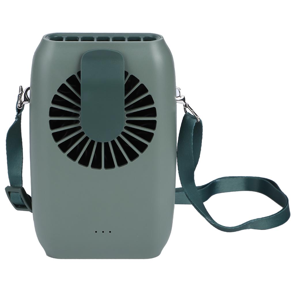 5V USB Powered Portable Mini Fan Hanging Waist Wrist Desktop Fan for Home Outdoor SportsGreen