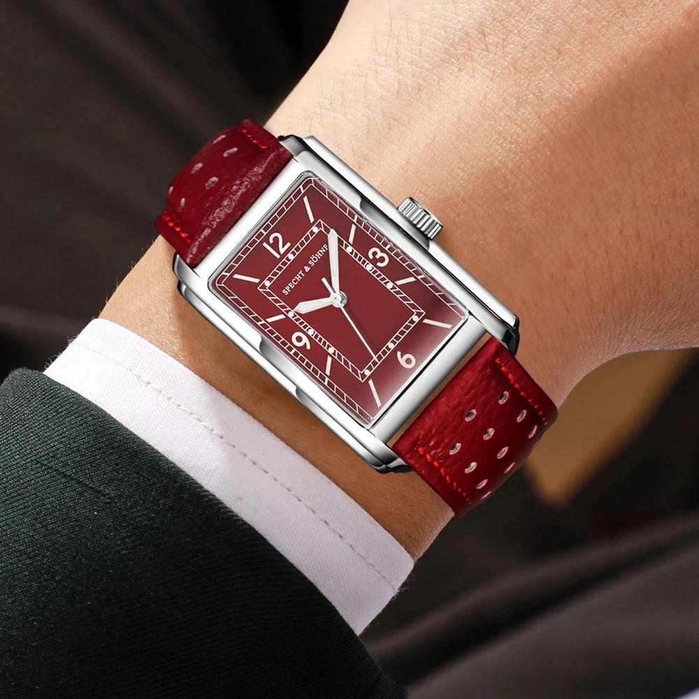 

Specht & Söhne Women s Watch 28mm Quartz Watch Stainless Steel AR Coated Sapphire Crystal Wristwatch For Wowen 50m Waterproof синій