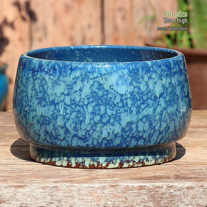 Extra Large Ceramic Bonsai Pot with Wide Caliber, Coarse Pottery for Succulents and Bougainvillea.