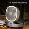 Indoor Outdoor Camping Fan Solar Rechargeable Long Life Wireless Portable Lighting Fan