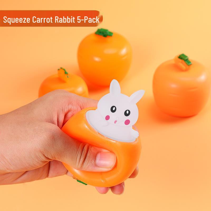 Carrot Rabbit Decompression Squeeze Toy