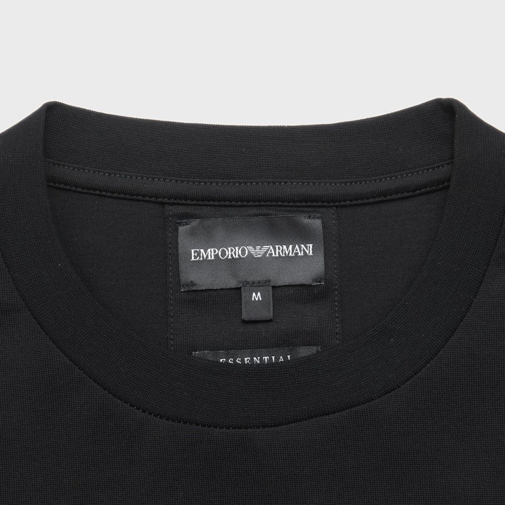 Emporio Armani Ss24 Logo Letter Print Crew Neck Long Sleeve T-Shirt Men tops Black 8N1TD71JGYZ0021