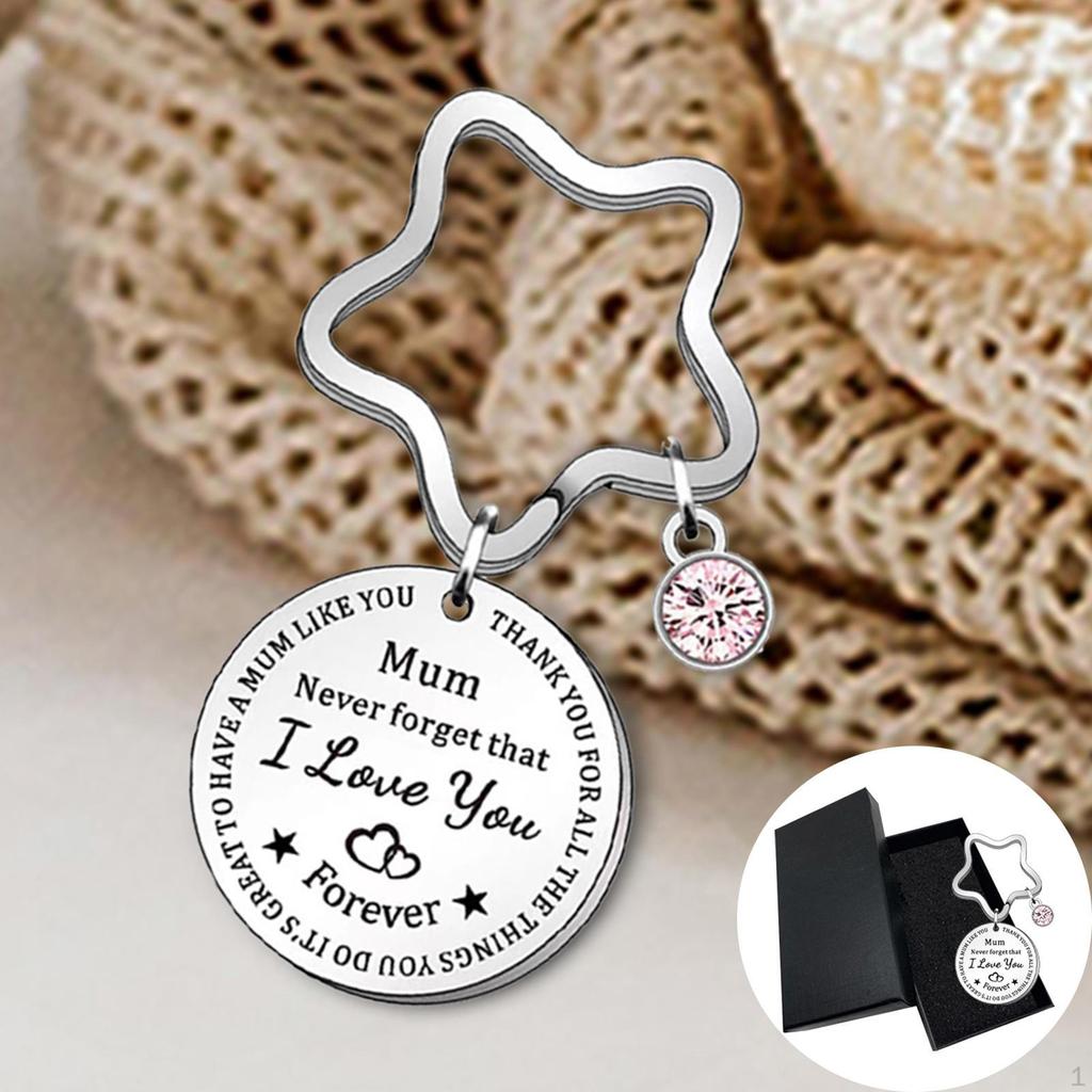 Cadou de Ziua Mamei Breloc pentru mame Cadou de ziua de nastere de la Breloc din otel inoxidabil al fiicei