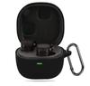 KOMININA Case for Audio Technica Wireless Earphone Case Silicone Material Shockproof Waterproof Dustproof Clear Simple Earphone Cover with Carabiner