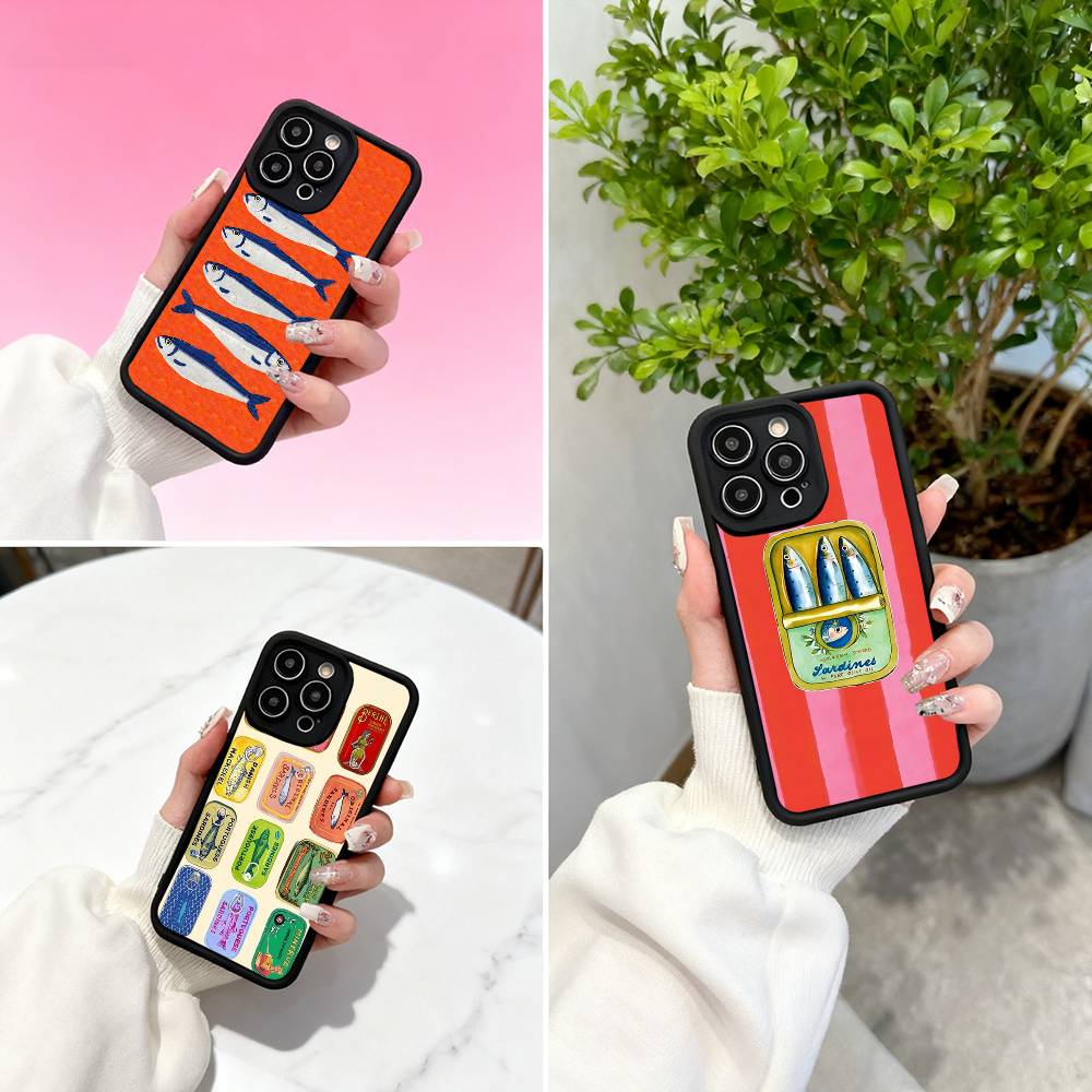 Sardinas Phone Case For IPhone 13 Case IPhone 11 15 17 12 14 16 Pro Max 16e Shockproof Silicone Cover Soft