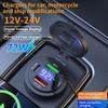 72W max. 4 Ports PD30W & QC3.0 Schnellladebuchse für Handys Wasserdicht mit Spannungsanzeige Für Motorräder, Autos, LKWs Für Huawei iPhone Samsung