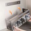 1 Equipped Kitchen Seasoning Shelf, No Drilling, Wall Hanging, Countertops, Cabinets, Multi-Functional Seasoning Storage Shelf