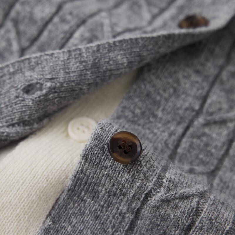 Snowforte Women's Wool Mock Layer Slim Fit Knit Cardigan